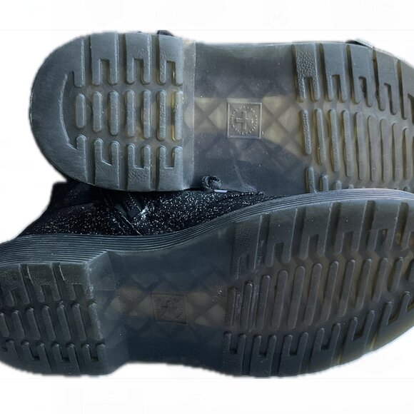 Doc Marten “1460 Airwair” Cosmic Glitter Black Patent Pink & Blue Flowers EU 34 - Picture 5 of 5